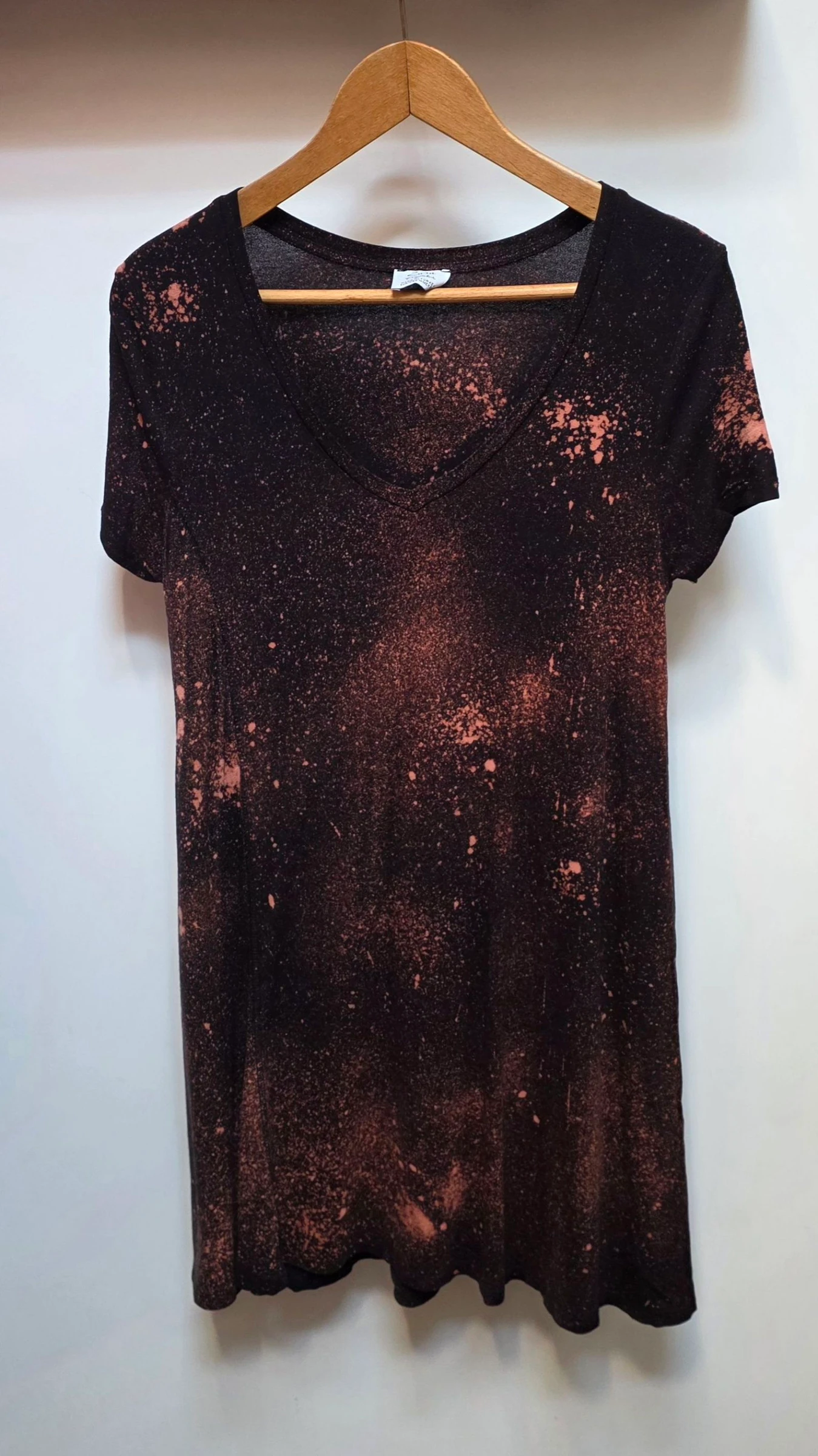 Robe mi-longue noire effet délavé javel M 38 Zara Trafaluc
